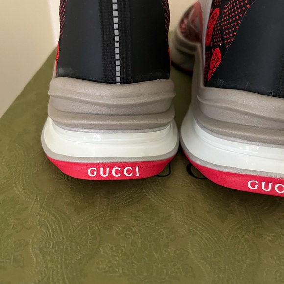 NIB Gucci Run G Logo GG Technical Knit Run  Red /Bback Sz 10G / US 10.5 $920 - Picture 7 of 14